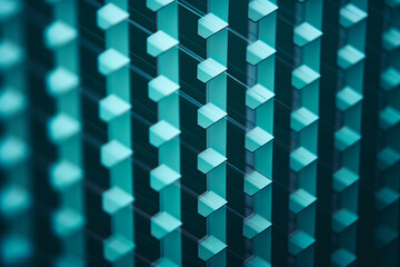 Fototapete - Minimalist pixel art featuring an abstract grid pattern, showcasing simplicity and precision in design.