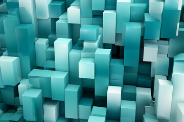 Leinwandbilder - Clean and minimal pixel art featuring an abstract pattern of cubes, emphasizing simplicity and geometric aesthetics.