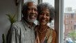 Portrait of a happy mature senior black african American couple