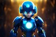 Mega Man's Digital Portrait Robot Hero AI Generated Excellence Honoring showcase angers  nd power