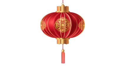 Wall Mural - elegant oriental lantern with tassel decoration, isolated on transparent background. high-quality image for festival graphics and asian-themed event invitations