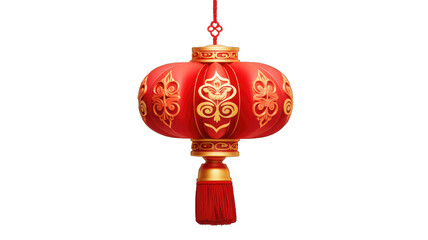 Wall Mural - intricately designed festive chinese lantern, isolated on transparent background. ideal for cultural festival posters, greeting cards, and oriental decor inspirations