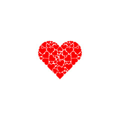 Sticker - Heart logo isolated on white background