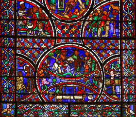 Wall Mural - Cathedral Saint Stephen, Bourges, France, stained glasses