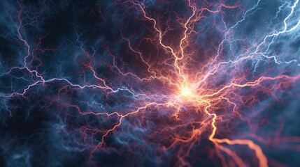 Abstract lightning background, Thunderstorm lightning