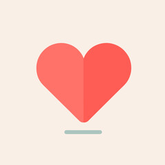 Heart, love, romance or valentine's day vector icon for apps and websites