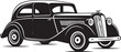 © BABBAN - Heritage Wheels Black Car Icon Retro Revival Vintage Logo Emblem