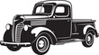 © BABBAN - Classic Hauler Vintage Pickup Emblem Retro Rides Black Truck Icon