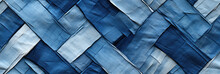 Seamless Texture Pattern With Seams And Pleats Of Light Blue Denim On Jeans Background