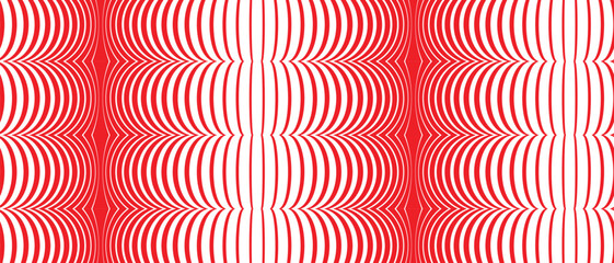 Poster - abstract geometric vertical red thin to thick stylish pattern art.