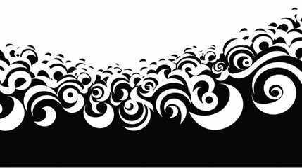 simple vector stencil cut file water Abstract whimsic.Generative AI