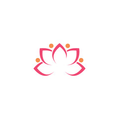 Wall Mural - Lotus logo isolated on white background