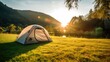 Campground activity fun trail travel vacation grass holiday mountains leisure river rest summer landscape tent park sport hiking adventure forest sun nature spot