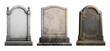Blank Tombstone Set For Mockup Isolated on Transparent Background
