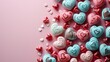 Fondo abstracto de corazones para celebración del día de los enamorados. Ideal como fondo para web. Generado por IA.