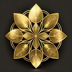 Wall Mural - spiritual golden flower consciousness life yoga