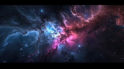 Wall Mural - nebula and galaxies in space