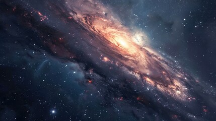 Wall Mural - stars of a planet and galaxy in a free space