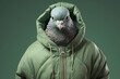 Pigeon in a coat