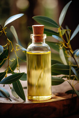 Poster - bottle, jar with eucalyptus essential oil extract