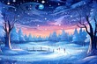 Ice Skating Under the Stars - Generative AI