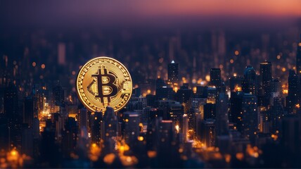 Poster - Digital Bitcoin Currency is a new form of currency that uses blockchain technology. It is digital and makes cash transactions fast and secure.