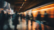 © Trendy Graphics - Blurred people on subway platform
