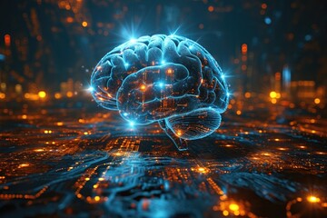 human brain abstract background