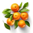 Frische Mandarinen auf einem weißen Hintergrund