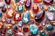 Colourful Gemstones Glisten Signifying Opulence and Refined Luxury