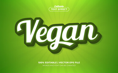 Poster - Vegan Green Editable Text Effect, Editable Font Style Theme