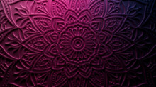 Purple Ornate Flower Wallpaper. 3D Diwali Celebration Concept. 3D Render.