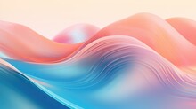 Metallic Plastic 3d Rendered Wavy Wallpaper Abstract Background Banner Ai Generated