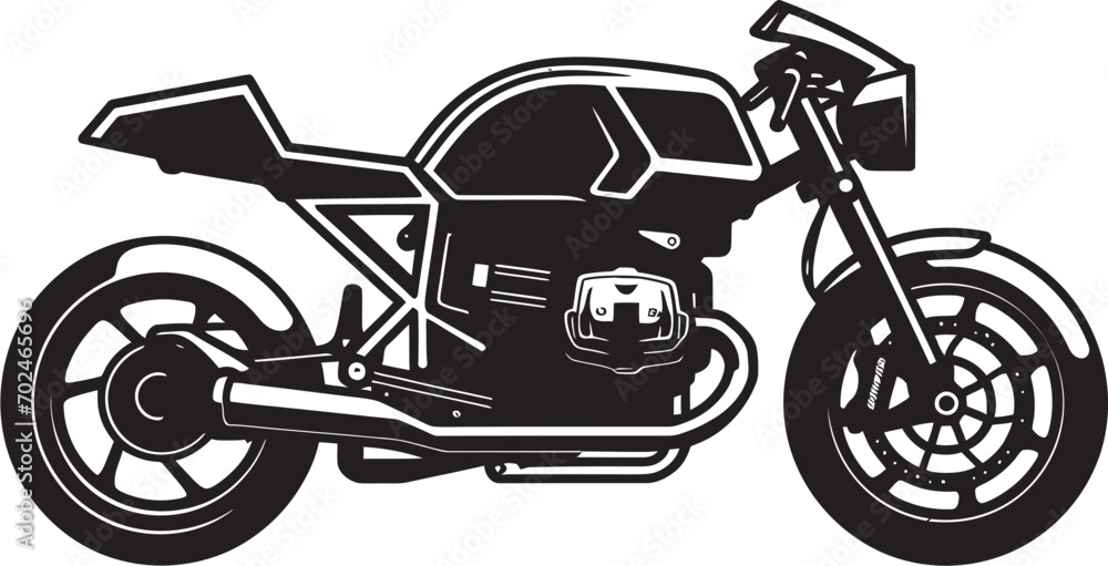 Elegant Velocity Black Cafe Racer Iconic Symbol Modern Heritage Vector ...