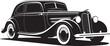 © BABBAN - Nostalgic Revival Vintage Car Black Iconic Mark Timeless Legacy Black Vector Vintage Car Emblem