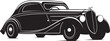 © BABBAN - Nostalgic Symbol Black Vector Vintage Car Precision Timeless Icon Concept Vintage Car Emblematic Identity