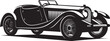 © BABBAN - Classic Identity Concept Vintage Car Iconic Emblem Vintage Thrust Black Vector Vintage Car Identity