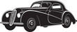 © BABBAN - Retro Legacy Black Vector Vintage Car Symbolism Nostalgic Fusion Concept Vintage Car Iconic Precision