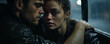 © Noize - Dramatic portrait of a young couple sitting inside a car on a rainy day. Reflective Lights, wet, close up portrait.