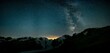 © imageBROKER - Starry sky with Milky Way over Morteratsch Glacier in Bernina Group, St Moritz, Engadine, Grisons, Switzerland, Europe