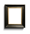 Black wooden frame with golden stroke