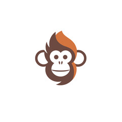 Wall Mural - Chimpanzee logo design vector template. Creative monkey logo design.