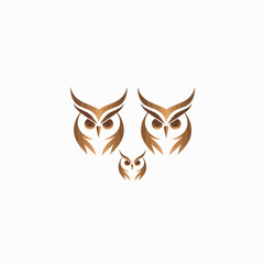 Wall Mural - Owl logo design inspiration vector template. Bird icon vector illustration.