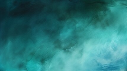 Aufkleber - Hand painted watercolor background. Black blue green abstract art background. Dark turquiose aquarelle background with copy space for design. : Generative AI