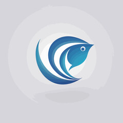 Wall Mural - Fish icon design template. Creative vector symbol for seafood restaurant or fish market.