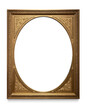 Oval antique golden frame