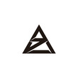 letter az triangle simple geometric logo vector