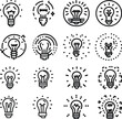 © mobarok8888 - vector pack of bulb line icons. Trendy stroke signs for website, apps and UI. Premium set of bulb thin line icons