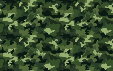 Sticker - camouflage military seamless pattern