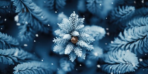 Wall Mural - sparkling snowflake winter background. detailed dancing ice crystals at christmas in glowing colors.